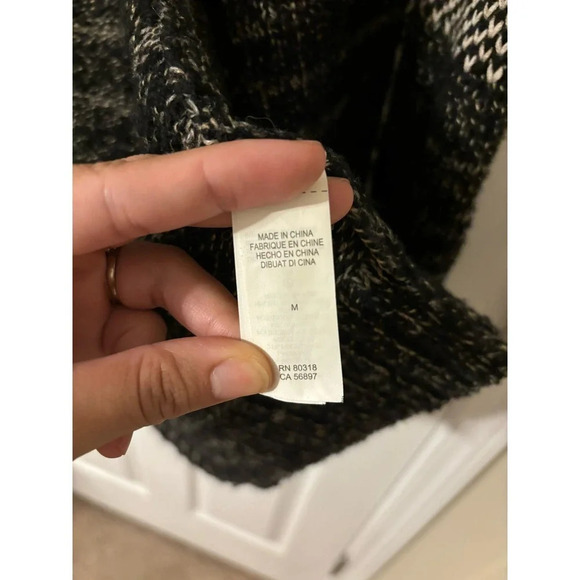 LUCKY Brand Stargazer Aztec Wool Shawl Cardigan Sweater Open Front sz M - Picture 10 of 15